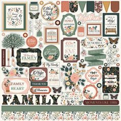   Echo Park Family Matrica 12" (30 cm) Cardstock Stickers (1 ív)