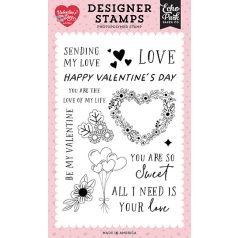   Echo Park Valentine's Day Floral Heart Wreath Szilikonbélyegző Clear Stamps (1 db)