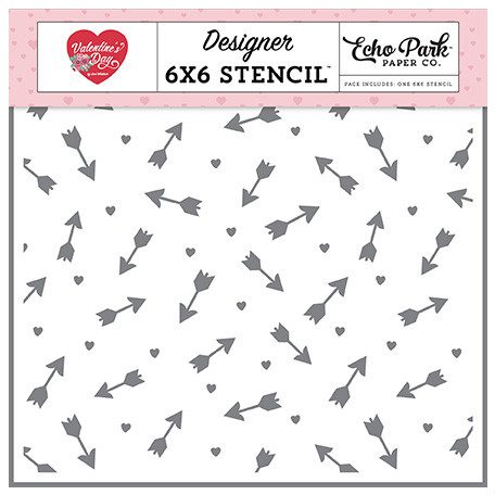 Echo Park Valentine's Day Love Arrows Stencil 6" (15 cm) Designer Stencil (1 db)