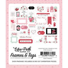   Echo Park Valentine's Day Kivágatok Frames & Tags (1 csomag)