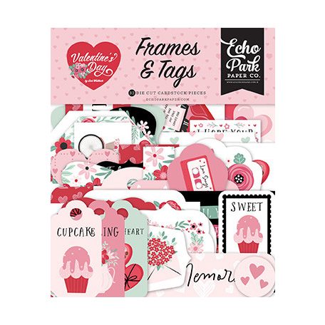 Echo Park Valentine's Day Kivágatok Frames & Tags (1 csomag)