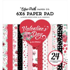   Echo Park Valentine's Day Scrapbook papírkészlet 6" (15 cm) Paper Pack (24 lap)