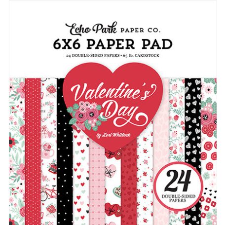 Echo Park Valentine's Day Scrapbook papírkészlet 6" (15 cm) Paper Pack (24 lap)