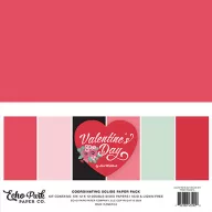   Echo Park Valentine's Day Papírkészlet 12" (30 cm) Coordinating Solids Paper Pack (6 lap)