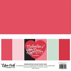   Echo Park Valentine's Day Papírkészlet 12" (30 cm) Coordinating Solids Paper Pack (6 lap)