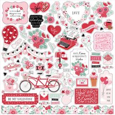   Echo Park Valentine's Day Matrica 12" (30 cm) Cardstock Stickers (1 ív)