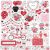 Echo Park Valentine's Day Matrica 12" (30 cm) Cardstock Stickers (1 ív)