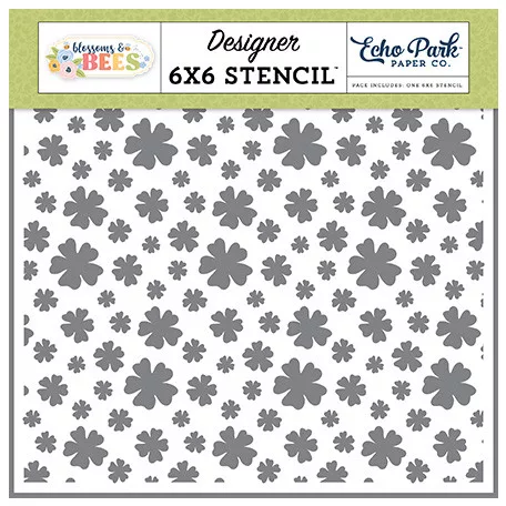 Echo Park Blossoms And Bees Spring Fever Floral Stencil 6" (15 cm) Designer Stencil (1 db)