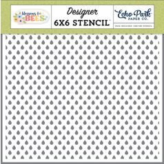   Echo Park Blossoms And Bees Raindrop Sky Stencil 6" (15 cm) Designer Stencil (1 db)