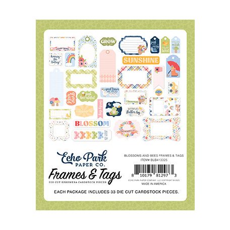 Echo Park Blossoms And Bees Kivágatok Frames & Tags (1 csomag)