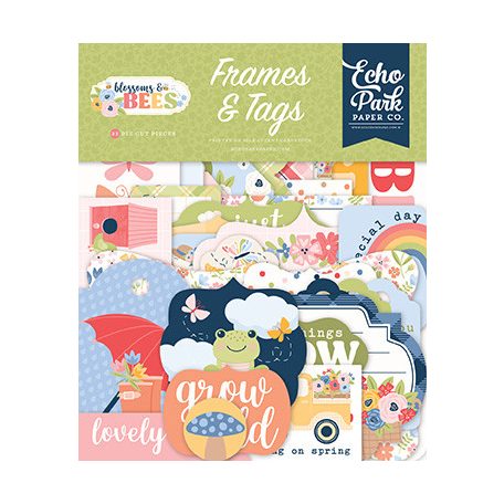 Echo Park Blossoms And Bees Kivágatok Frames & Tags (1 csomag)