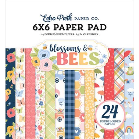 Echo Park Blossoms And Bees Scrapbook papírkészlet 6" (15 cm) Paper Pack (24 lap)
