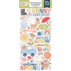   Echo Park Blossoms And Bees Chipboard 6"X12" Chipboard Accents (1 ív)