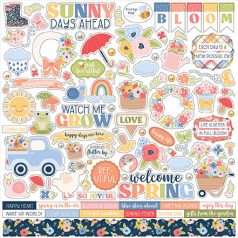   Echo Park Blossoms And Bees Matrica 12" (30 cm) Cardstock Stickers (1 ív)