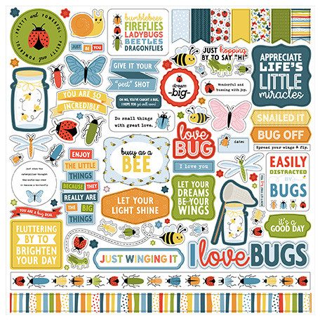 Echo Park Little Things Mean A Lot Matrica 12" (30 cm) Cardstock Stickers (1 ív)