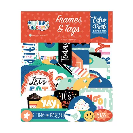 Echo Park Hip Hip Hooray Kivágatok Frames & Tags (1 csomag)