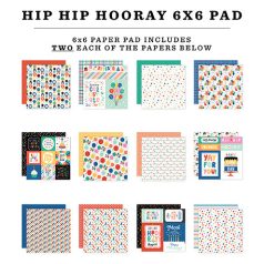   Echo Park Hip Hip Hooray Scrapbook papírkészlet 6" (15 cm) Paper Pack (24 lap)