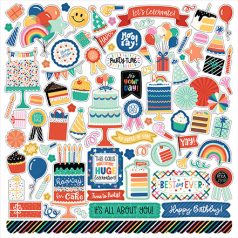   Echo Park Hip Hip Hooray Matrica 12" (30 cm) Cardstock Stickers (1 ív)