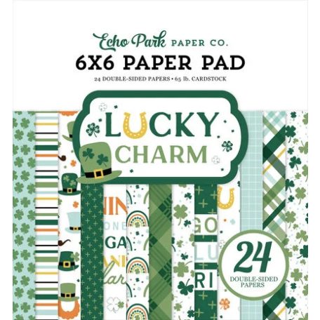 Echo Park Lucky Charm Scrapbook papírkészlet 6" (15 cm) Paper Pack (24 lap)