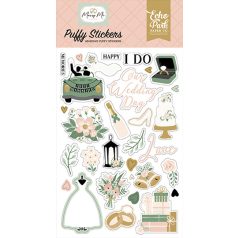 Echo Park Marry Me Pufi matrica Puffy Stickers (1 ív)