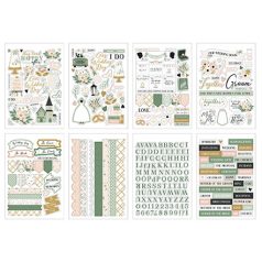 Echo Park Marry Me Matrica készlet Sticker Book (16 ív)