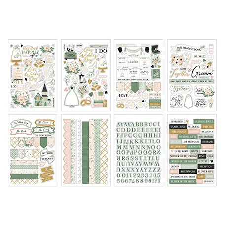 Echo Park Marry Me Matrica készlet Sticker Book (16 ív)