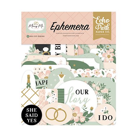 Echo Park Marry Me Kivágatok Ephemera (1 csomag)