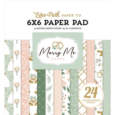 Echo Park Marry Me Scrapbook papírkészlet 6" (15 cm) Paper Pack (24 lap)
