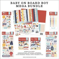   Echo Park Baby On Board - Boy Scrapbook alkotócsomag 12" (30 cm) Mega Bundle (1 csomag)