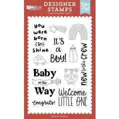   Echo Park Baby On Board - Boy You Were Born To Shine Szilikonbélyegző Clear Stamps (1 db)