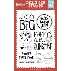   Echo Park Baby On Board - Boy Baby's First Year Szilikonbélyegző Clear Stamps (1 db)