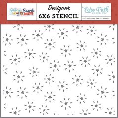   Echo Park Baby On Board - Boy Born To Shine Stars Stencil 6" (15 cm) Designer Stencil (1 db)