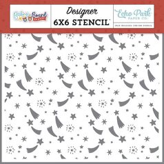   Echo Park Baby On Board - Boy Very Starry Sky Stencil 6" (15 cm) Designer Stencil (1 db)