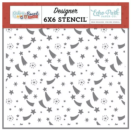 Echo Park Baby On Board - Boy Very Starry Sky Stencil 6" (15 cm) Designer Stencil (1 db)