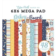   Echo Park Baby On Board - Boy Scrapbook papírkészlet 6" (15 cm) Paper Pack (48 lap)