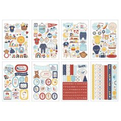   Echo Park Baby On Board - Boy Matrica készlet Sticker Book (16 ív)