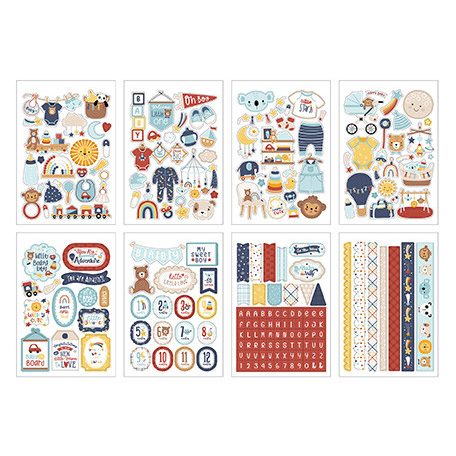 Echo Park Baby On Board - Boy Matrica készlet Sticker Book (16 ív)