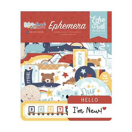 Echo Park Baby On Board - Boy Kivágatok Ephemera (1 csomag)