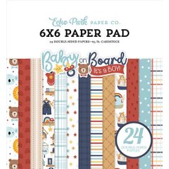   Echo Park Baby On Board - Boy Scrapbook papírkészlet 6" (15 cm) Paper Pack (24 lap)
