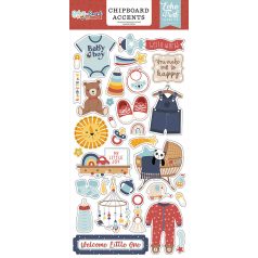   Echo Park Baby On Board - Boy Chipboard 6"X12" Chipboard Accents (1 ív)