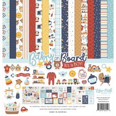   Echo Park Baby On Board - Boy Scrapbook papírkészlet 12" (30 cm) Collection Kit (1 csomag)