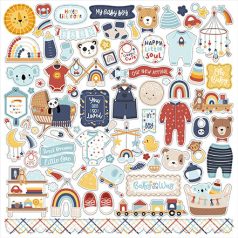   Echo Park Baby On Board - Boy Matrica 12" (30 cm) Cardstock Stickers (1 ív)