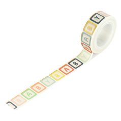   Echo Park Baby On Board - Girl Baby Blocks Dekorációs ragasztószalag Washi Tape (1 db)