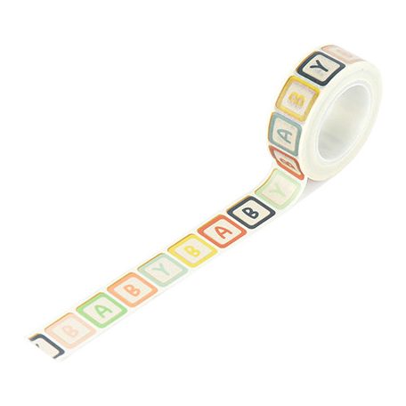 Echo Park Baby On Board - Girl Baby Blocks Dekorációs ragasztószalag Washi Tape (1 db)