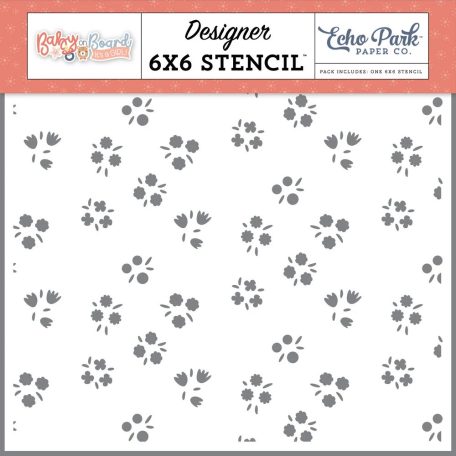 Echo Park Baby On Board - Girl My Little One Bunches Stencil 6" (15 cm) Designer Stencil (1 db)