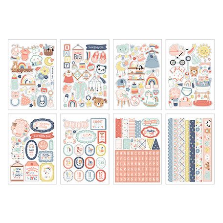 Echo Park Baby On Board - Girl Matrica készlet Sticker Book (16 ív)