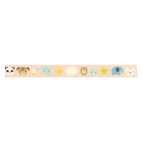 Echo Park Baby On Board - Girl New Arrival Animals Dekorációs ragasztószalag Washi Tape (1 db)
