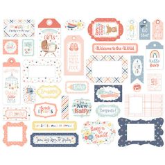   Echo Park Baby On Board - Girl Kivágatok Frames & Tags (1 csomag)