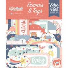   Echo Park Baby On Board - Girl Kivágatok Frames & Tags (1 csomag)