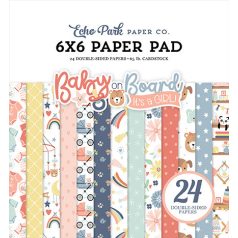   Echo Park Baby On Board - Girl Scrapbook papírkészlet 6" (15 cm) Paper Pack (24 lap)